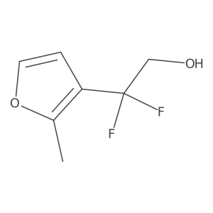 2,2-Difluoro-2-(2-methylfuran-3-yl)ethan-1-ol结构式