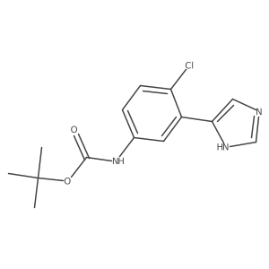 tert-butyl N-[4-chloro-3-(1H-imidazol-4-yl)phenyl]carbamate结构式