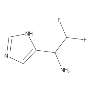 2,2-difluoro-1-(1H-imidazol-5-yl)ethan-1-amine结构式