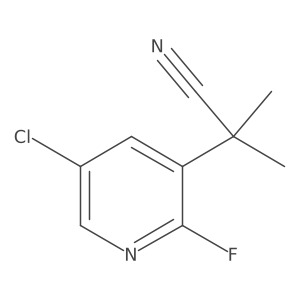 2-(5-Chloro-2-fluoropyridin-3-yl)-2-methylpropanenitrile结构式