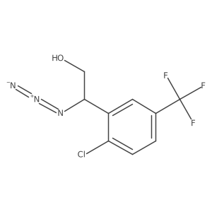 2-Azido-2-[2-chloro-5-(trifluoromethyl)phenyl]ethan-1-ol结构式