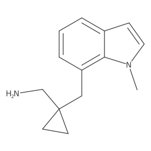 {1-[(1-methyl-1H-indol-7-yl)methyl]cyclopropyl}methanamine结构式