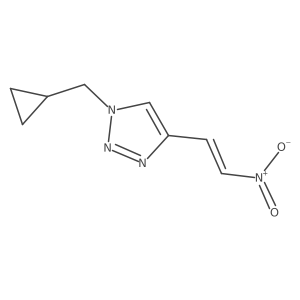1-(cyclopropylmethyl)-4-(2-nitroethenyl)-1H-1,2,3-triazole结构式