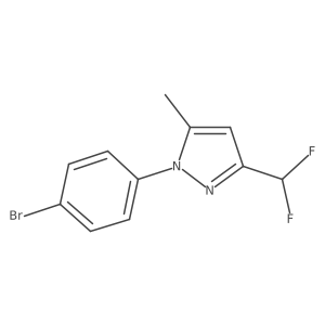1-(4-Bromophenyl)-3-(difluoromethyl)-5-methylpyrazole结构式