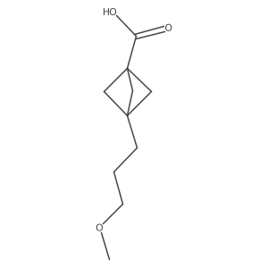 3-(3-Methoxypropyl)bicyclo[1.1.1]pentane-1-carboxylic acid Structure