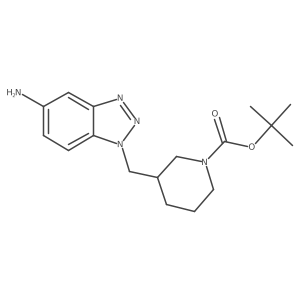 tert-butyl 3-[(5-amino-1H-1,2,3-benzotriazol-1-yl)methyl]piperidine-1-carboxylate结构式