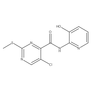 5-chloro-N-(3-hydroxypyridin-2-yl)-2-(methylsulfanyl)pyrimidine-4-carboxamide Structure
