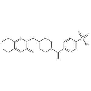 4-{4-[(3-Oxo-2,3,5,6,7,8-hexahydrocinnolin-2-yl)methyl]piperidine-1-carbonyl}benzene-1-sulfonamide Structure