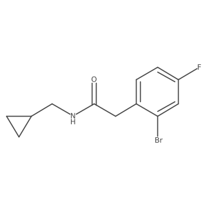 2-(2-Bromo-4-fluorophenyl)-N-(cyclopropylmethyl)acetamide结构式