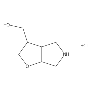 [(3R,3As,6aS)-3,3a,4,5,6,6a-hexahydro-2H-furo[2,3-c]pyrrol-3-yl]methanol;hydrochloride结构式