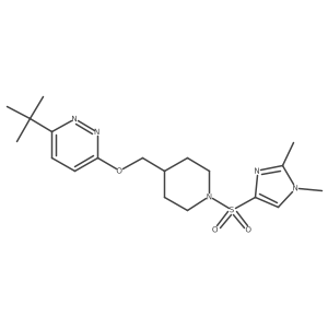 3-Tert-butyl-6-[[1-(1,2-dimethylimidazol-4-yl)sulfonylpiperidin-4-yl]methoxy]pyridazine结构式