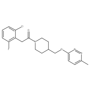 2-(2-Chloro-6-fluorophenyl)-1-(4-{[(6-methylpyridazin-3-yl)oxy]methyl}piperidin-1-yl)ethan-1-one Structure