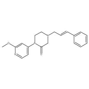 1-(2-methoxypyridin-4-yl)-4-[(2E)-3-phenylprop-2-en-1-yl]piperazin-2-one Structure