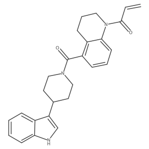 1-{5-[4-(1H-indol-3-yl)piperidine-1-carbonyl]-1,2,3,4-tetrahydroquinolin-1-yl}prop-2-en-1-one Structure
