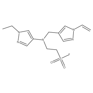 2-[(1-Ethenylpyrazol-4-yl)methyl-(1-ethylpyrazol-4-yl)amino]ethanesulfonyl fluoride Structure