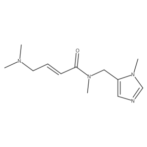 (E)-4-(Dimethylamino)-N-methyl-N-[(3-methylimidazol-4-yl)methyl]but-2-enamide结构式