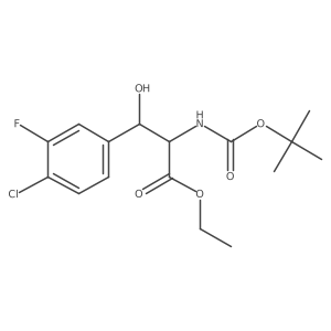 Ethyl 2-{[(tert-butoxy)carbonyl]amino}-3-(4-chloro-3-fluorophenyl)-3-hydroxypropanoate Structure