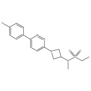 N-{1-[6-(4-fluorophenyl)pyridazin-3-yl]azetidin-3-yl}-N-methylethane-1-sulfonamide结构式