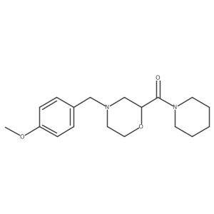 4-[(4-Methoxyphenyl)methyl]-2-(piperidine-1-carbonyl)morpholine Structure
