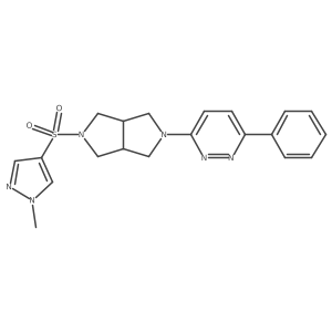 3-{5-[(1-methyl-1H-pyrazol-4-yl)sulfonyl]-octahydropyrrolo[3,4-c]pyrrol-2-yl}-6-phenylpyridazine Structure