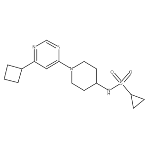 N-[1-(6-cyclobutylpyrimidin-4-yl)piperidin-4-yl]cyclopropanesulfonamide Structure