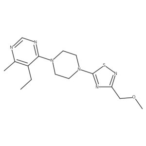 5-Ethyl-4-{4-[3-(methoxymethyl)-1,2,4-thiadiazol-5-yl]piperazin-1-yl}-6-methylpyrimidine Structure