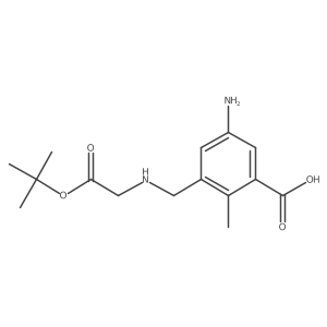 5-Amino-3-({[2-(tert-butoxy)-2-oxoethyl]amino}methyl)-2-methylbenzoic acid Structure