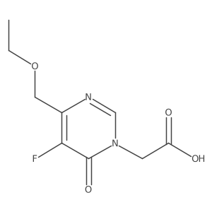 2-[4-(Ethoxymethyl)-5-fluoro-6-oxo-1,6-dihydropyrimidin-1-yl]acetic acid Structure