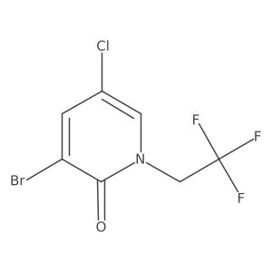 3-Bromo-5-chloro-1-(2,2,2-trifluoroethyl)-1,2-dihydropyridin-2-one结构式