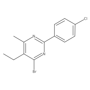4-Bromo-2-(4-chlorophenyl)-5-ethyl-6-methylpyrimidine结构式