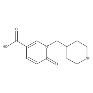 6-Oxo-1-[(piperidin-4-yl)methyl]-1,6-dihydropyridine-3-carboxylic acid结构式