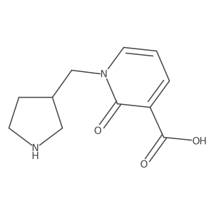 2-Oxo-1-[(pyrrolidin-3-yl)methyl]-1,2-dihydropyridine-3-carboxylic acid结构式