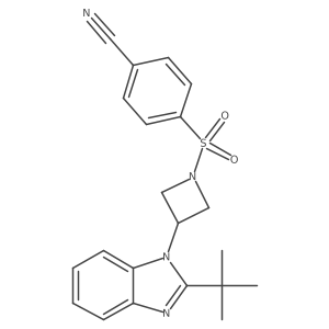 4-{[3-(2-tert-butyl-1H-1,3-benzodiazol-1-yl)azetidin-1-yl]sulfonyl}benzonitrile Structure
