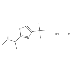 [1-(4-Tert-butyl-1,3-thiazol-2-yl)ethyl](methyl)amine dihydrochloride Structure