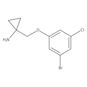 1-((3-Bromo-5-chlorophenoxy)methyl)cyclopropan-1-amine结构式