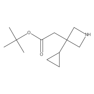 Tert-butyl 2-(3-cyclopropylazetidin-3-yl)acetate结构式