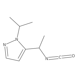 5-(1-isocyanatoethyl)-1-(propan-2-yl)-1H-pyrazole结构式