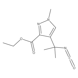 ethyl 4-(2-isocyanatopropan-2-yl)-1-methyl-1H-pyrazole-3-carboxylate Structure