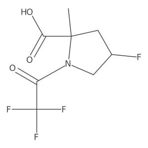 (2S,4S)-4-fluoro-2-methyl-1-(2,2,2-trifluoroacetyl)pyrrolidine-2-carboxylic acid Structure