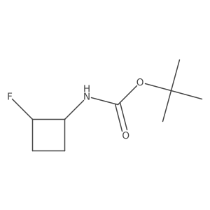rac-tert-butyl N-[(1R,2S)-2-fluorocyclobutyl]carbamate Structure