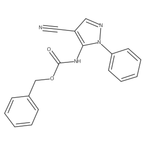 benzyl N-(4-cyano-1-phenyl-1H-pyrazol-5-yl)carbamate结构式