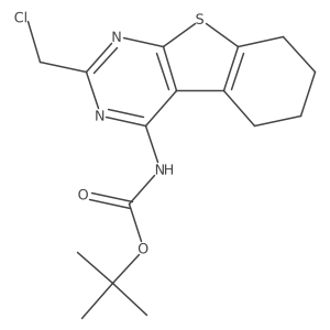 tert-butyl N-[5-(chloromethyl)-8-thia-4,6-diazatricyclo[7.4.0.0,2,7]trideca-1(9),2,4,6-tetraen-3-yl]carbamate Structure