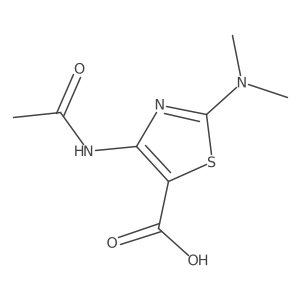 2-(Dimethylamino)-4-acetamido-1,3-thiazole-5-carboxylic acid Structure