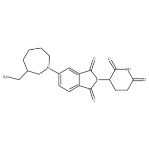 5-[3-(aminomethyl)azepan-1-yl]-2-(2,6-dioxopiperidin-3-yl)-2,3-dihydro-1H-isoindole-1,3-dione结构式