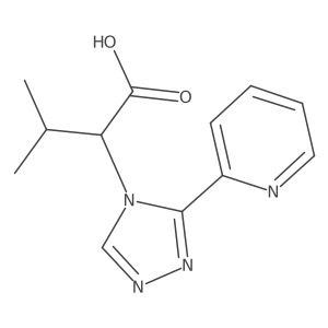 3-methyl-2-[3-(pyridin-2-yl)-4H-1,2,4-triazol-4-yl]butanoic acid Structure