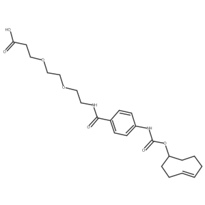 TCO-carbonylamino-benzamido-PEG2 acid Structure