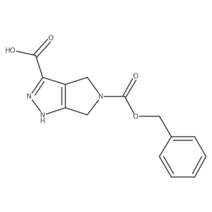 5-[(benzyloxy)carbonyl]-2H,4H,5H,6H-pyrrolo[3,4-c]pyrazole-3-carboxylic acid结构式