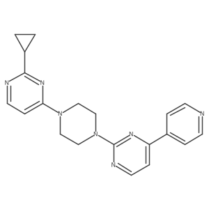 2-Cyclopropyl-4-{4-[4-(pyridin-4-yl)pyrimidin-2-yl]piperazin-1-yl}pyrimidine结构式