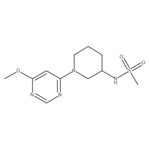 N-[1-(6-methoxypyrimidin-4-yl)piperidin-3-yl]methanesulfonamide结构式