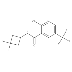 2-Chloro-N-(3,3-difluorocyclobutyl)-5-(trifluoromethyl)nicotinamide Structure